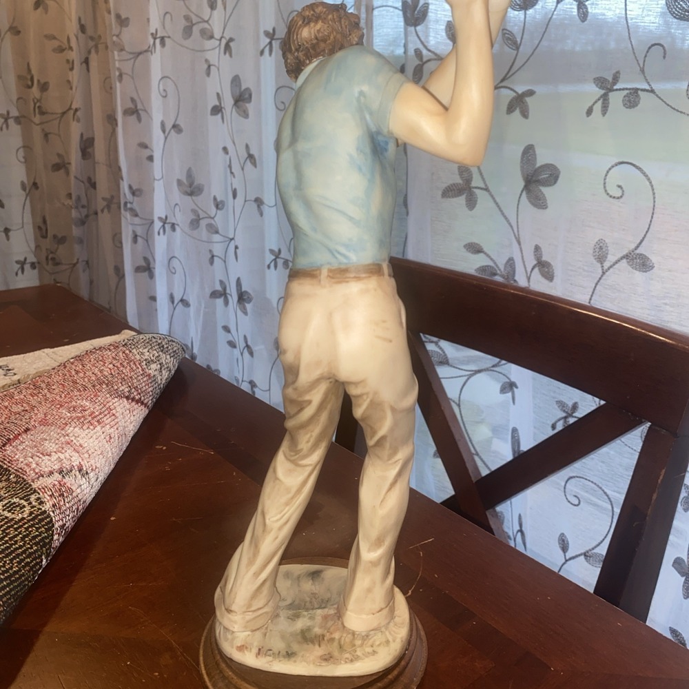1990 Schmidt Santini Golfer‎ Statue 13", Signed By A. Santini - Picture 4 of 11